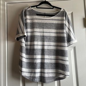 Loft Medium Navy blue & white stripe tee